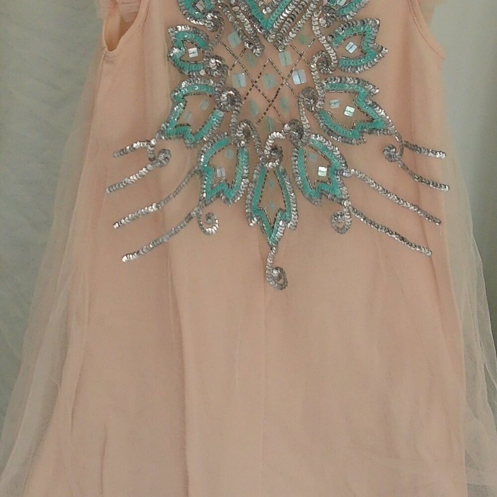 Tutu Du Monde with lovely coloring and bead work in teal and silver - Picture 2 of 2